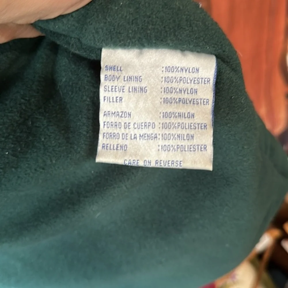 Vintage Green Bay Packers NFL Nylon Puffer Parka Coat Hood Green Football